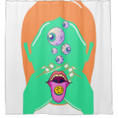 怪物顔 シャワーカーテン (正面)