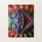 怪物顔（レインボーカラー） ジグソーパズル (縦)