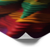 怪物顔（レインボーカラー） ポスター (角)