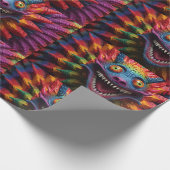 怪物顔（レインボーカラー） ラッピングペーパー (角)
