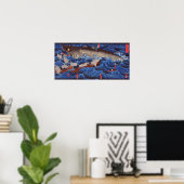 怪物鮫,国芳モンスターシャーク、国芳、浮世絵 ポスター (ホームオフィス)