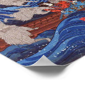 怪物鮫,国芳モンスターシャーク、国芳、浮世絵 ポスター (角)