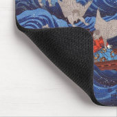 怪物鮫,国芳モンスターシャーク、国芳、浮世絵 マウスパッド (コーナー)