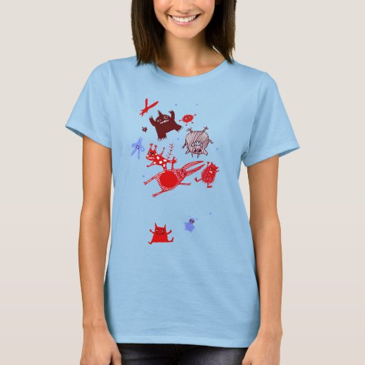 怪獣を舞い上がらせる Tシャツ (正面)