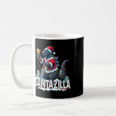 怪獣クリスマス サンタジラ 日本のモンスターダイナソー コーヒーマグカップ (左)