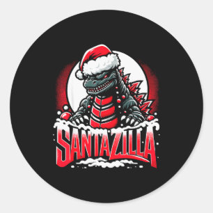 怪獣クリスマス サンタジラ 日本のモンスターダイノサ ラウンドシール