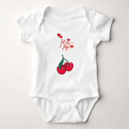 恋おもしろいのさくらんぼ» Let-T-Shirt ベビーボディスーツ