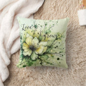 恋お洒落が緑にフローラ クッション (ブランケット)