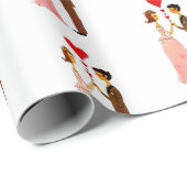 恋お洒落の花嫁結婚と花婿 ラッピングペーパー (ロールコーナー)