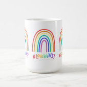 恋がおもしろいレインボー コーヒーマグカップ (中央)