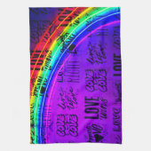 恋がゲイプライドLBGQTレインボーに勝利 キッチンタオル (縦)