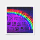 恋がゲイプライドLBGQTレインボーに勝利 スタンダードカクテルナプキン (正面)