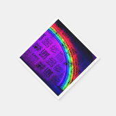 恋がゲイプライドLBGQTレインボーに勝利 スタンダードカクテルナプキン (角)