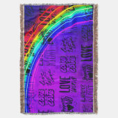 恋がゲイプライドLBGQTレインボーに勝利 スローブランケット (正面縦)