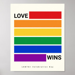 恋がレインボーカラーLGBTQ ポスター
