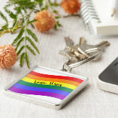 恋がレインボーストライプズ キーホルダー (側面)
