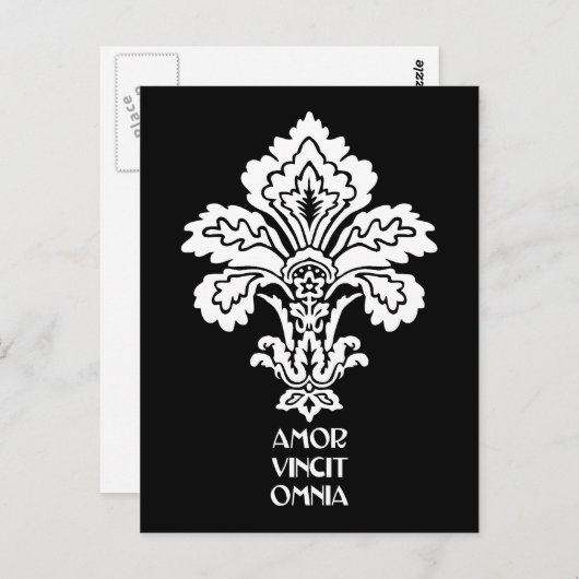 恋が全てを征服(白黒) ポストカード (正面/裏面)