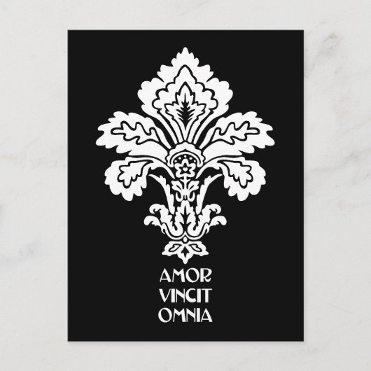 恋が全てを征服(白黒) ポストカード (正面)