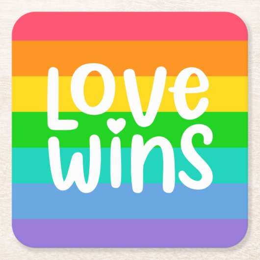 恋が勝つ スクエアペーパーコースター (正面)