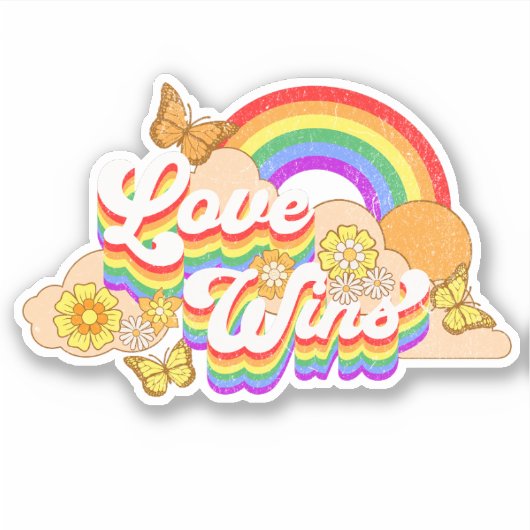 恋が勝文字デザインつ シール (正面)