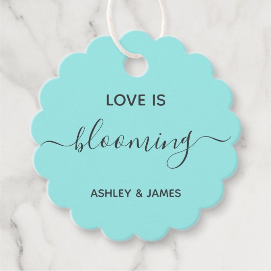 恋が咲く結婚式の引き出物やシャワーギフトラベル フェイバータグ (正面)