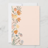 恋が咲く ボーホー フラワーズ ワイルドフラワー ブライダル シャワー 招待状 (裏面)