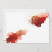 恋が咲く レッド フローラル ブライダル シャワー 招待状 (裏面)