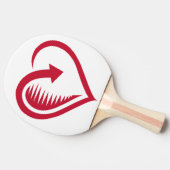 恋が回復したハート 卓球ラケット (横)