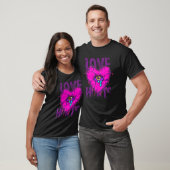 恋が悲痛なバレンタインの悲独身のしみに Tシャツ (ユニセックス)