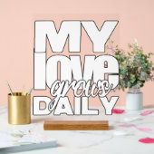 恋が日々募る アクリルサイン (ウェディング)