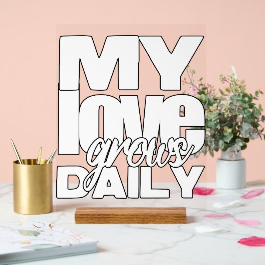 恋が日々募る アクリルサイン (ウェディング)