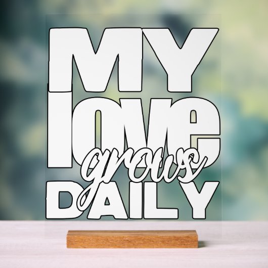 恋が日々募る アクリルサイン (ニュートラル)