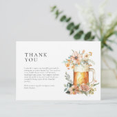恋が生まれつつある フローラル ブライダルシャワー サンキューカード (スタンド正面)