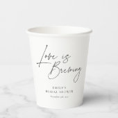 恋が生まれつつある フローラル ブライダル シャワー 紙コップ (裏面)