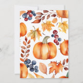 恋が生まれる 秋のテーマの結婚前お披露目テンプレート 招待状 (裏面)