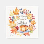 恋が生まれる 秋のブライダルシャワー テーブルウェア スタンダードカクテルナプキン (正面)