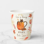 恋が生まれる 秋のブライダルシャワー モノグラム 紙コップ (正面)