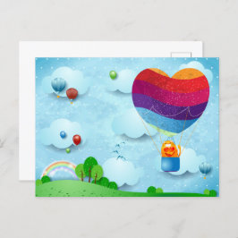 恋が空中にある ポストカード