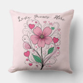 恋が育つ – 恋の花 クッション (正面)