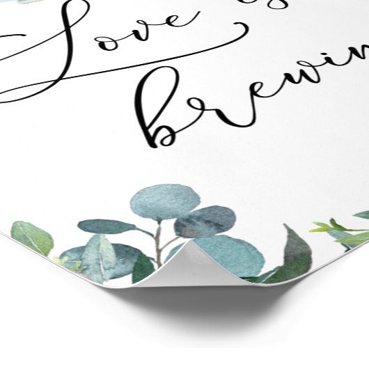 恋が育まれるティータイムのサイン ポスター (角)