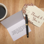 恋が育まれる フローラル コーヒー ハート ブライダル シャワー サンキューカード