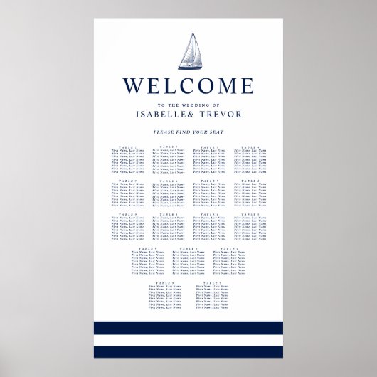 恋が落ちる | 17テーブル座席表 ポスター (正面)