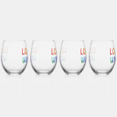 恋が虹を勝ち ステムなしワイングラス (左)