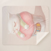 恋しいカップケーキイラスト シェルパブランケット (正面(横))