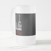 恋しく思うこと(ギター-音楽への見つけられたリターン) フロストグラスビールジョッキ (正面左)