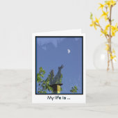 恋しく思うこと--月Notecardの遠ぼえ カード (黄色い花)