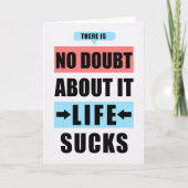 恋しく思おもしろい人生のに疑いの余地は無吸い カード (正面)