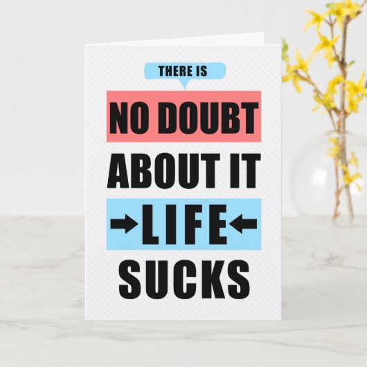 恋しく思おもしろい人生のに疑いの余地は無吸い カード (黄色い花)