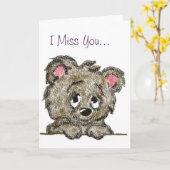 恋しく思お可愛い カード (黄色い花)