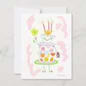 恋しく思お誕生日ケーキパーティの招待状 招待状 (正面)